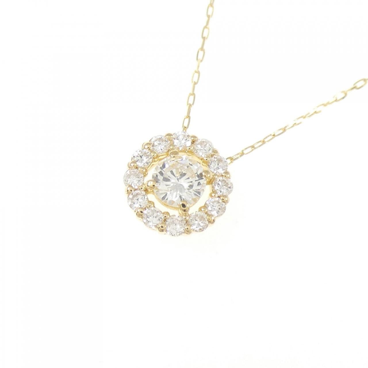 【リメイク】K18YG ダイヤモンド ネックレス 0.37CT