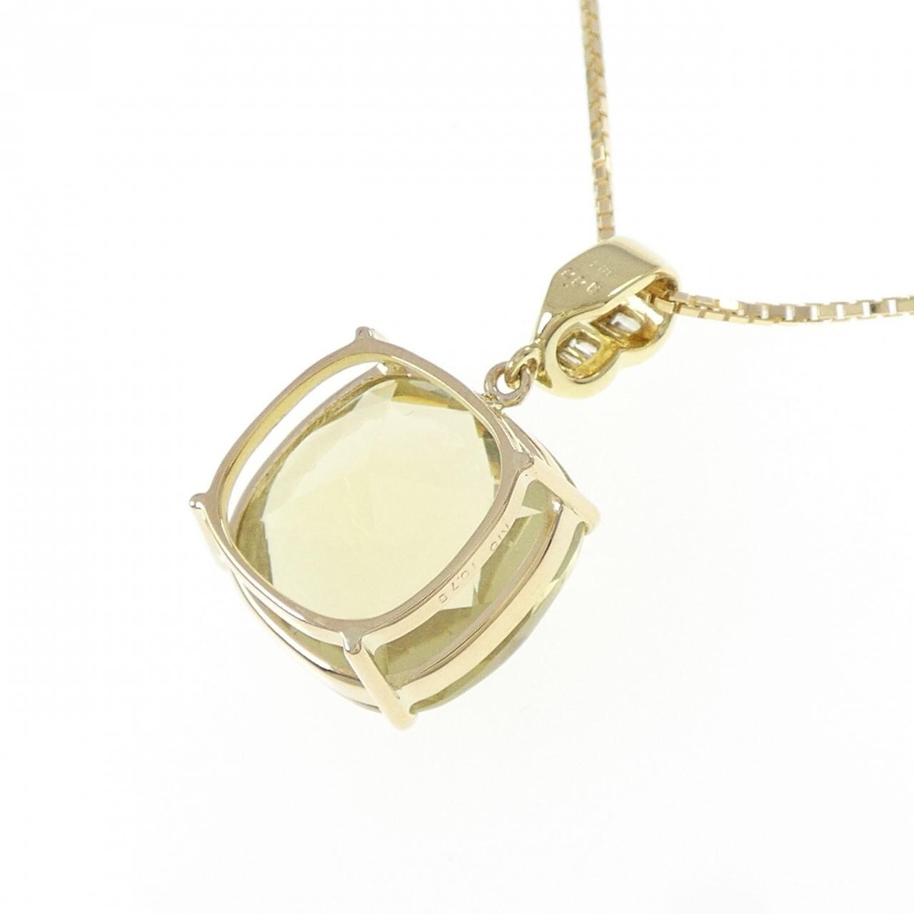 K18YG クオーツ ネックレス 10.76CT