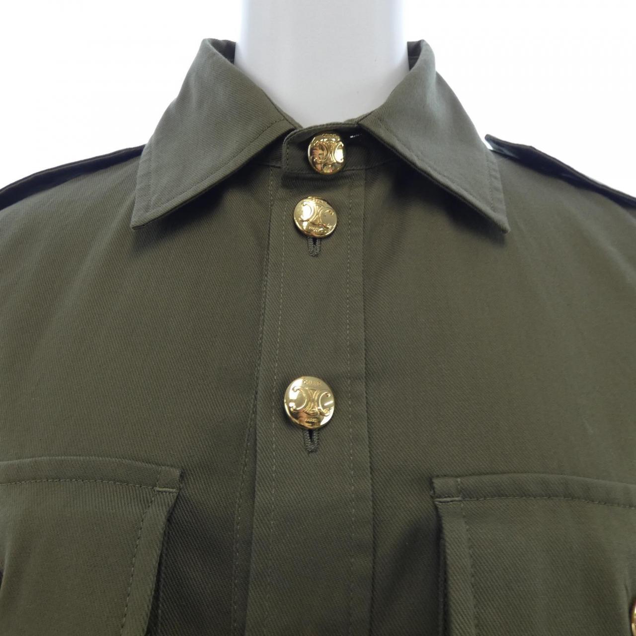 セリーヌ CELINE ミリタリーポケット トリオンフ TRIOMPHE 2Z488106K ワンピース