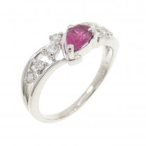 PT900 ルビー リング 0.40CT