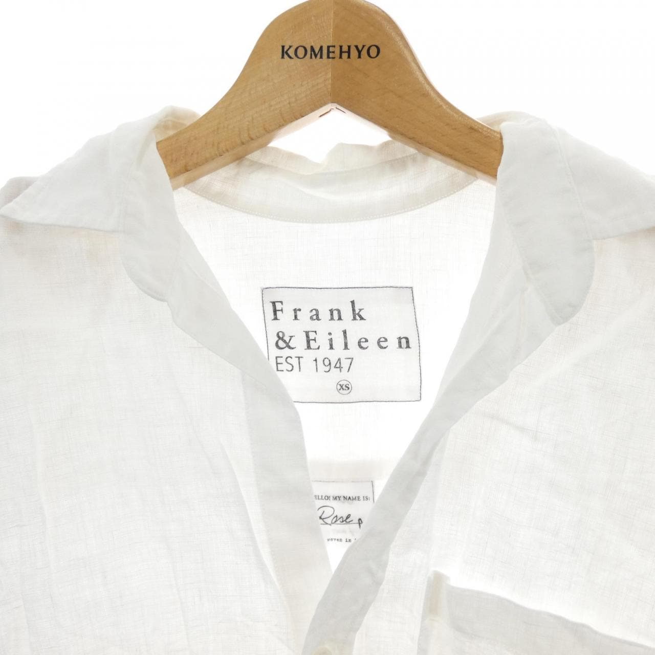フランクアンドアイリーン FRANK&EILEEN シャツ