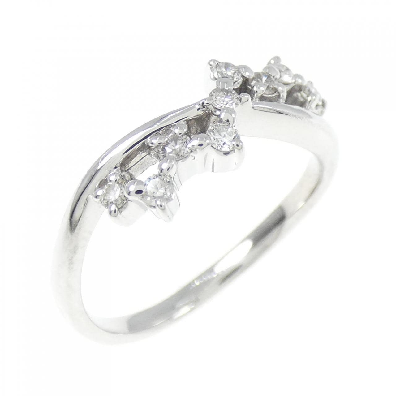 K18WG ダイヤモンド リング 0.18CT