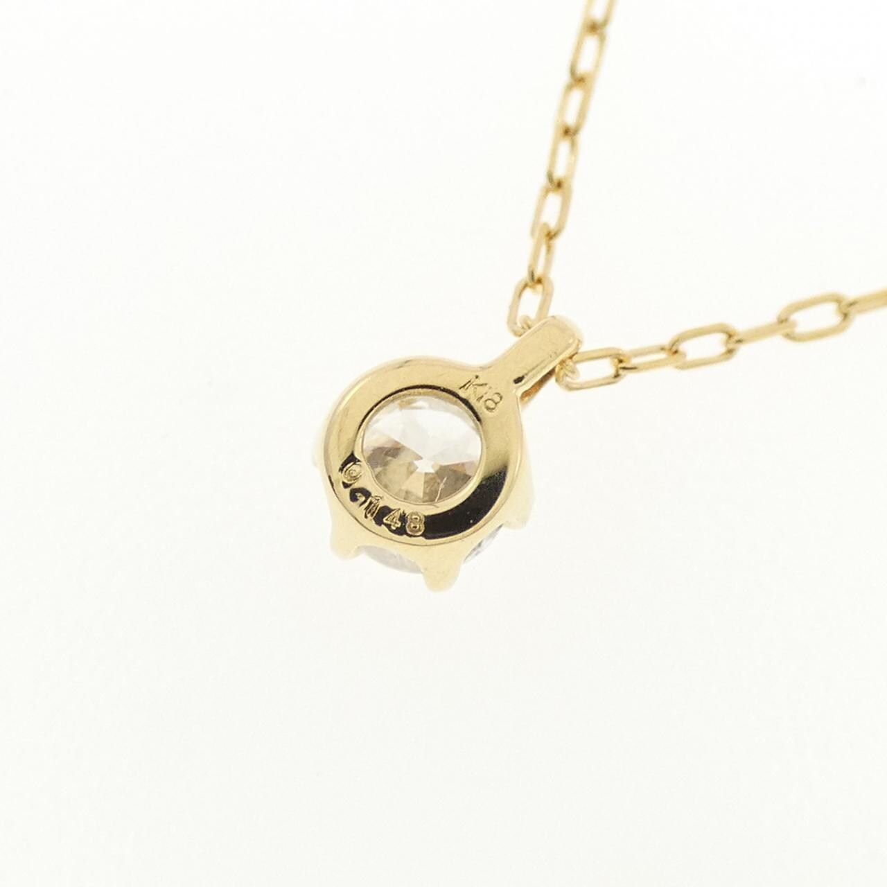K18YG ソリティア ダイヤモンド ネックレス 0.148CT