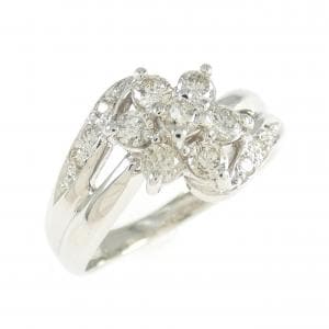 PT900 フラワー ダイヤモンド リング 0.50CT