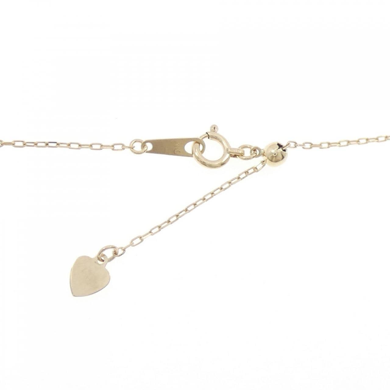 K10YG イニシャルK ダイヤモンド ネックレス 0.13CT