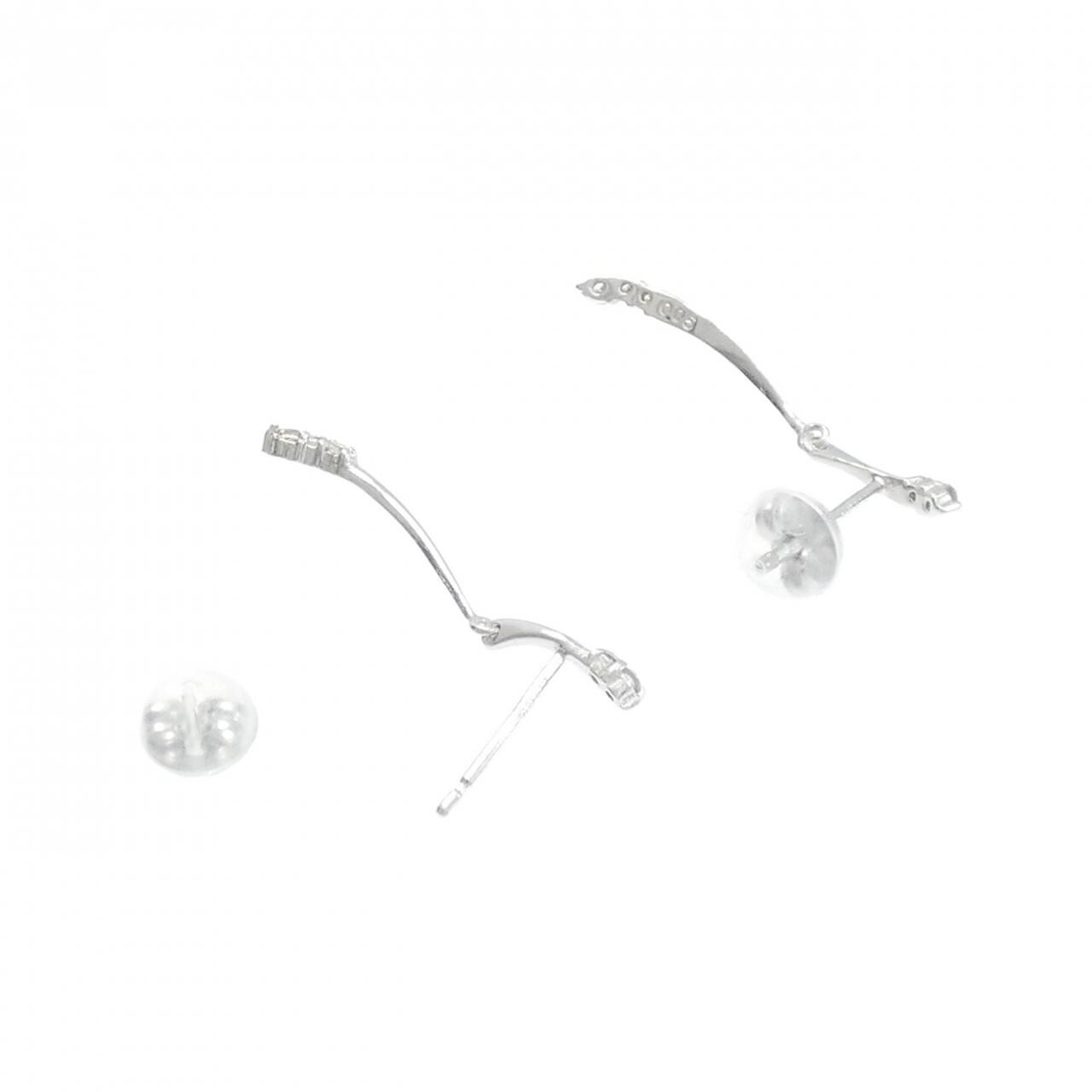 K14WG ダイヤモンド ピアス 0.10CT