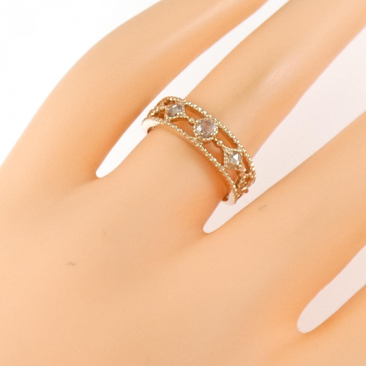 K18PG ダイヤモンド リング 0.11CT