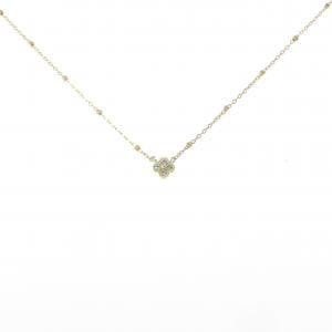 K18YG フラワー ダイヤモンド ネックレス 0.04CT