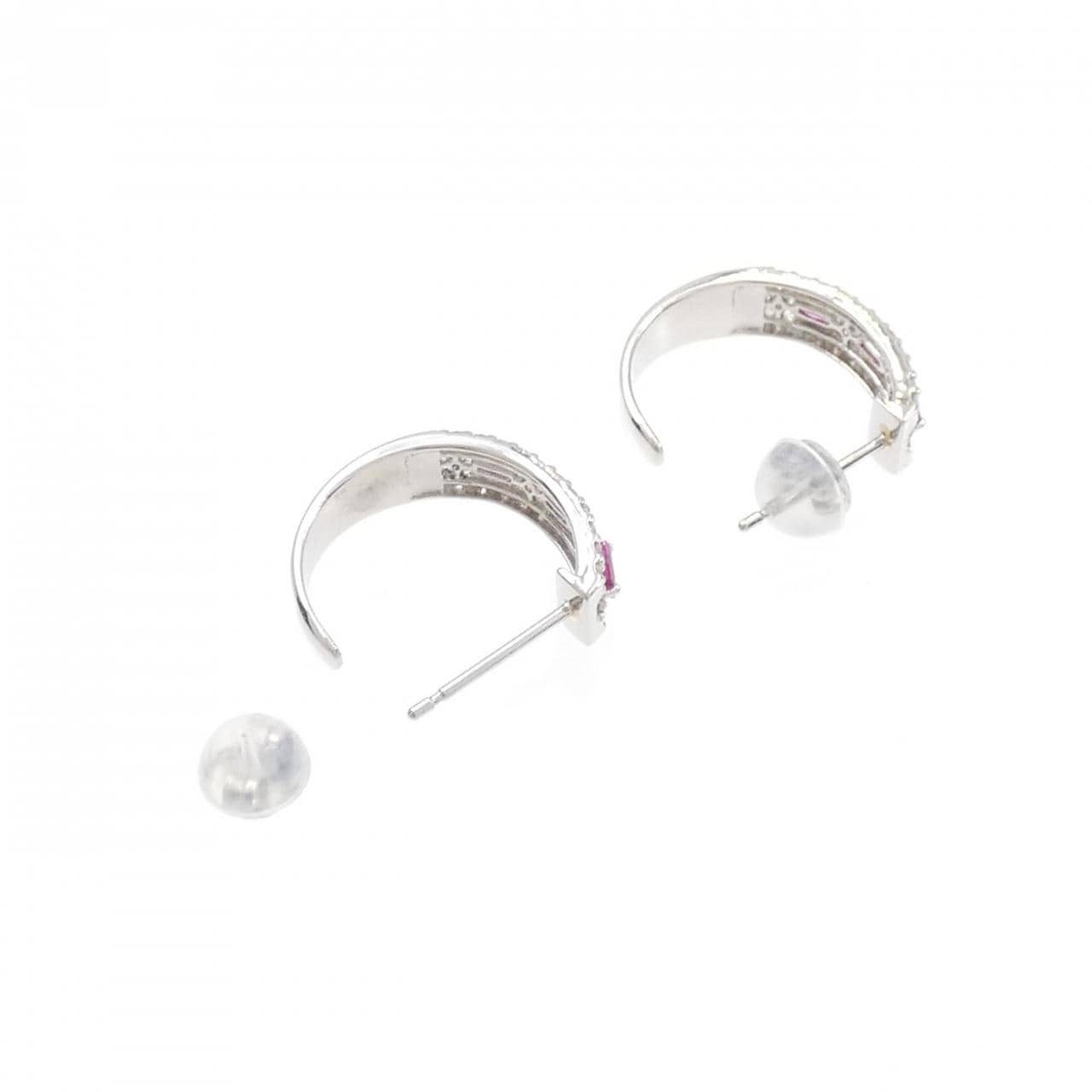 [新品] PT900 红宝石耳环 0.28CT