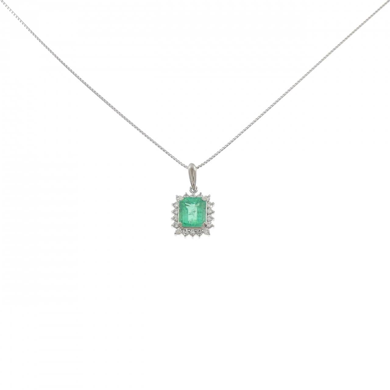 PT900/PT850 エメラルド ネックレス 1.65CT