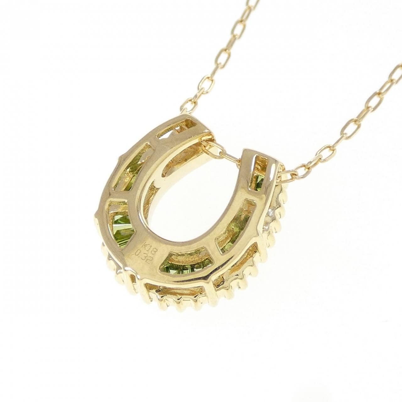 K18YG 马蹄形钻石项链 0.32 克拉