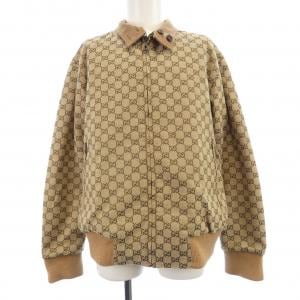 グッチ GUCCI レザー&GGキャンバス リバーシブルジャケット 717009 Z8A57 ブルゾン