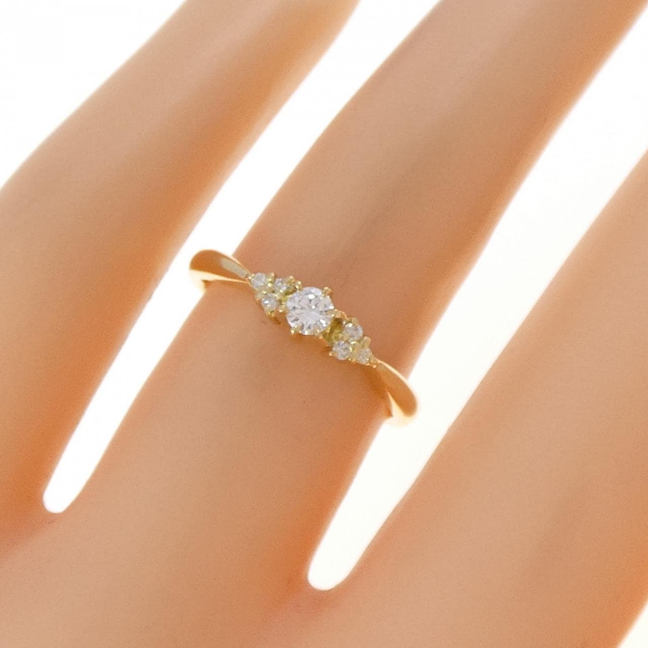 K18YG ダイヤモンド リング 0.139CT
