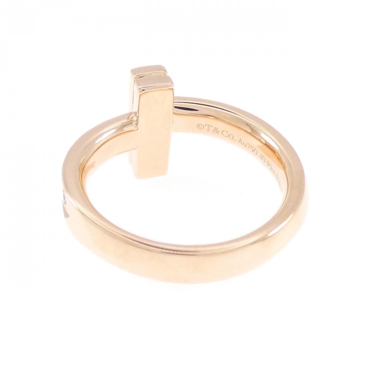 ティファニー Tワン ナロー リング 0.40CT