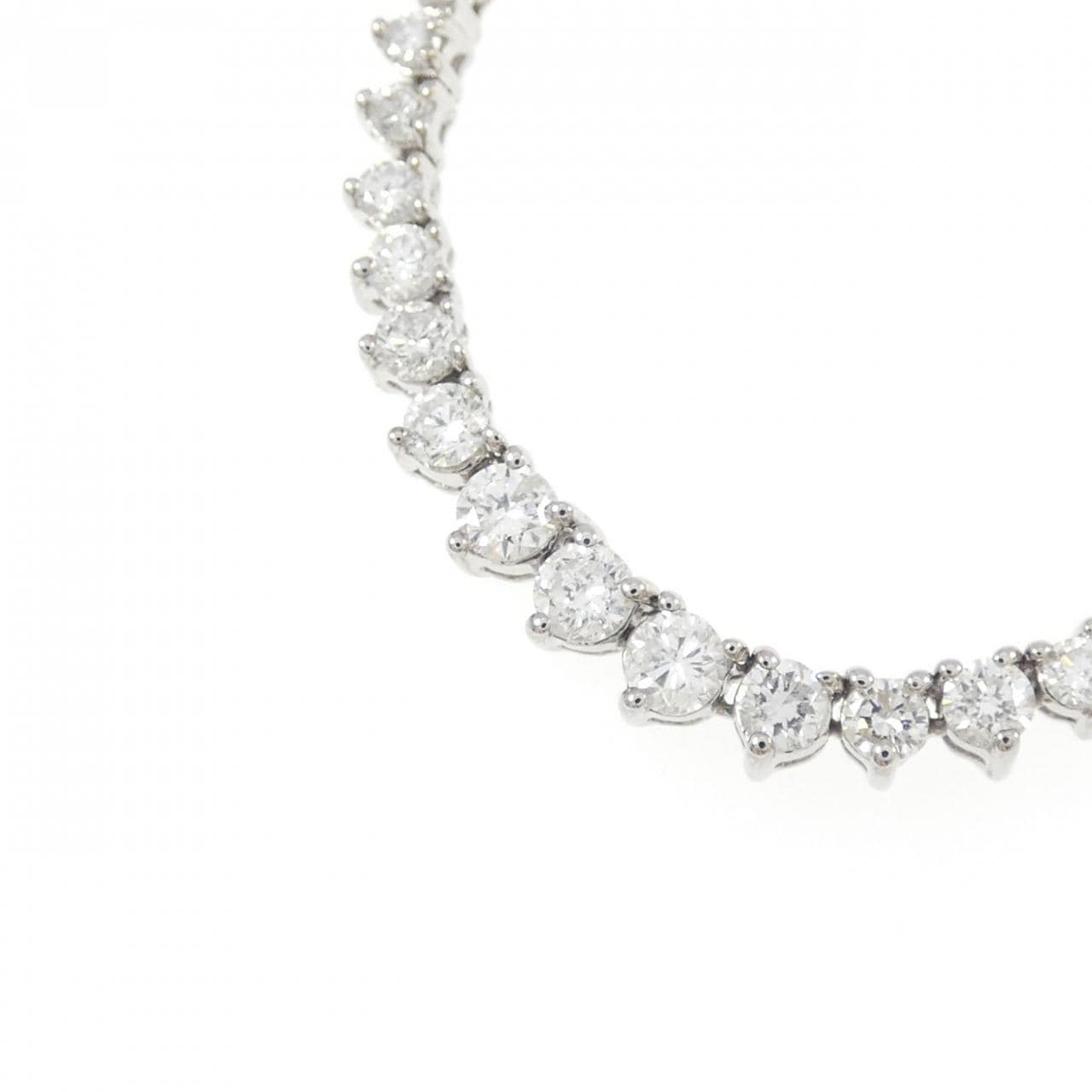 K18WG ダイヤモンド ネックレス 5.00CT