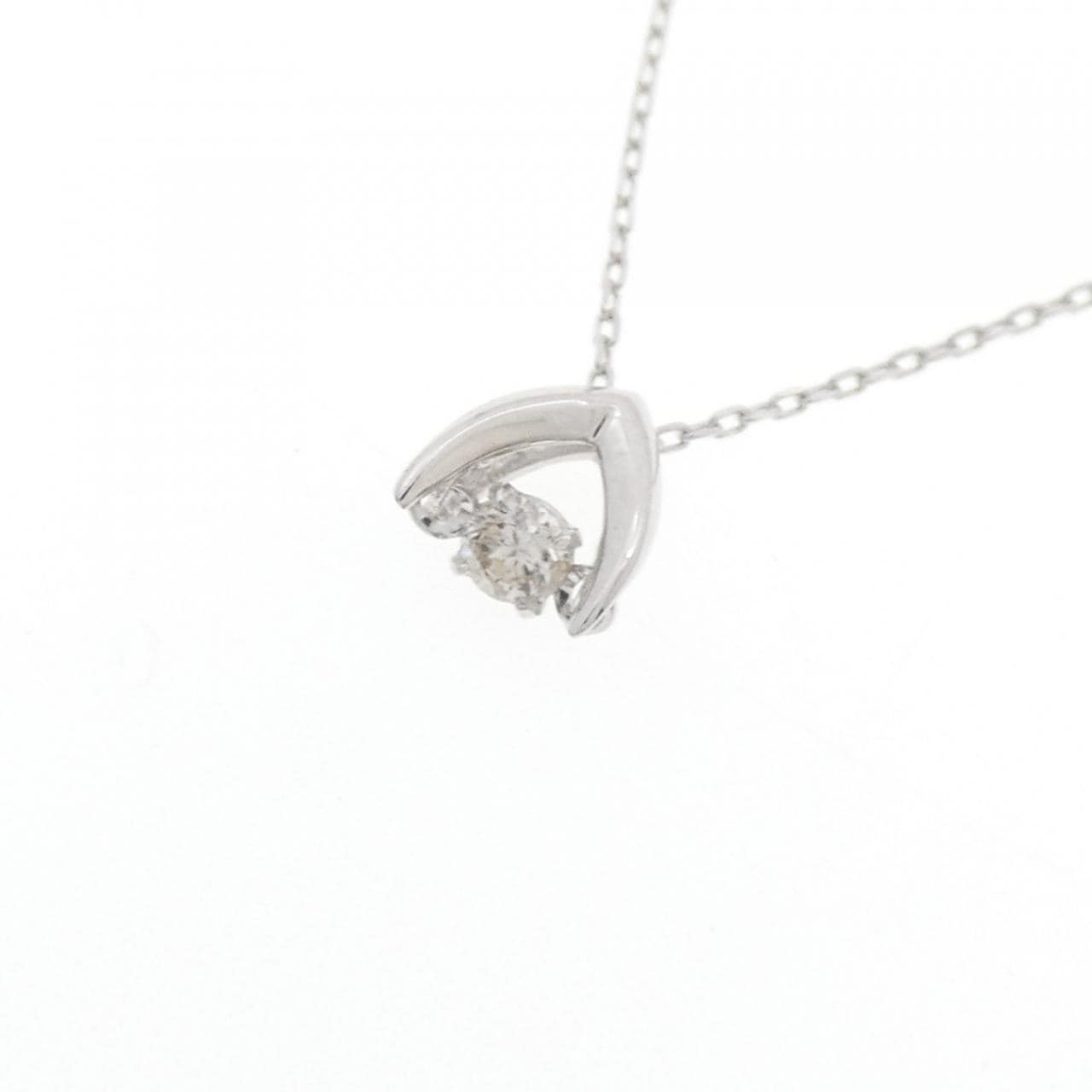 K18WG ダイヤモンド ネックレス 0.05CT