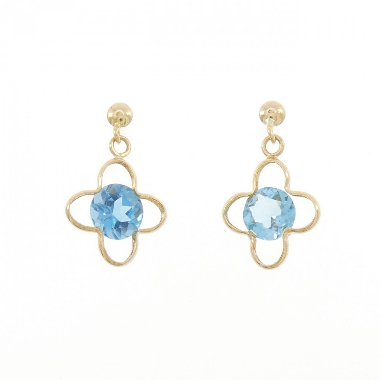 K18YG blue Topaz earrings