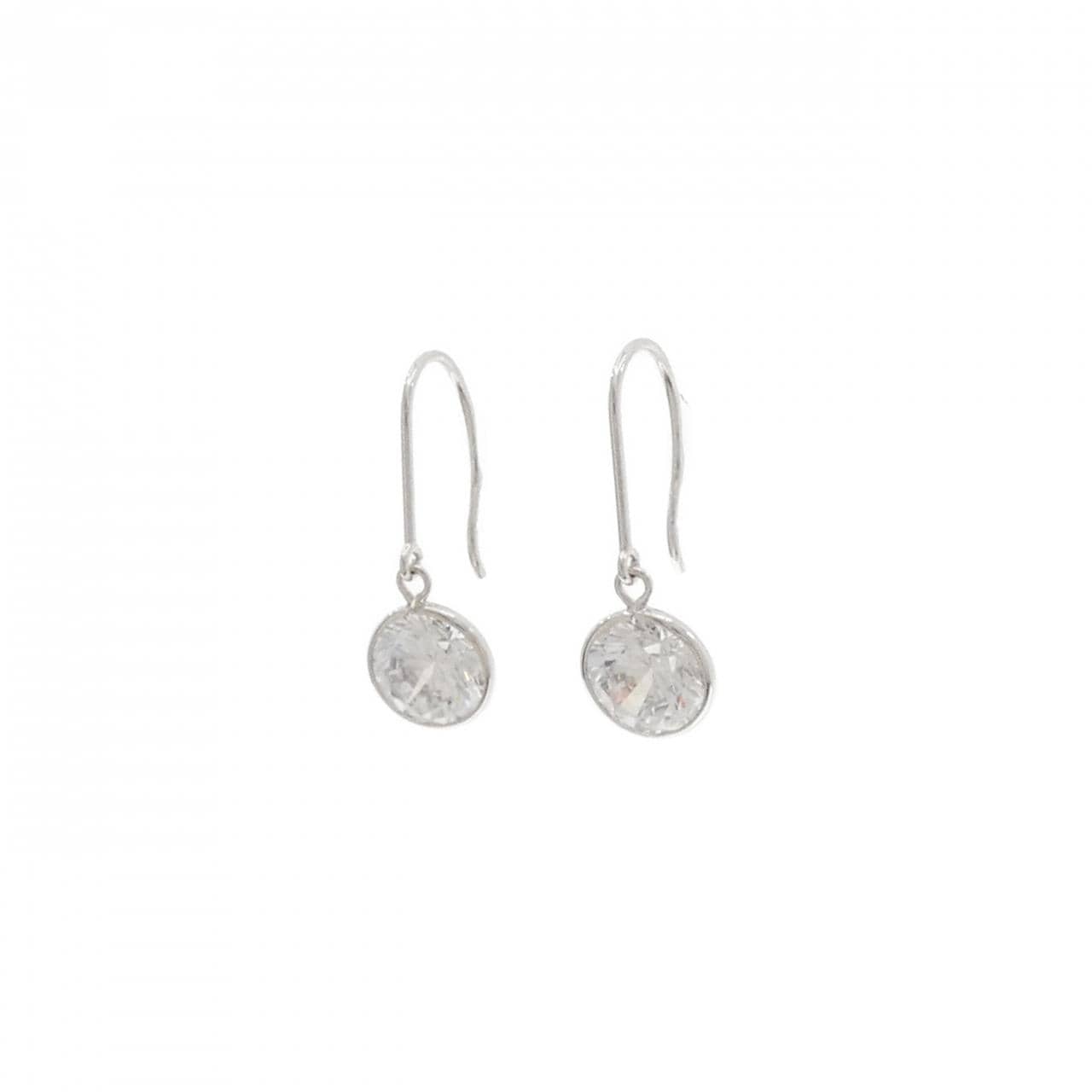 K18WG キュービック ピアス