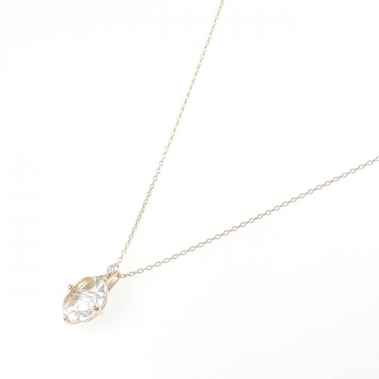 K18PG クオーツ ネックレス 1.32CT