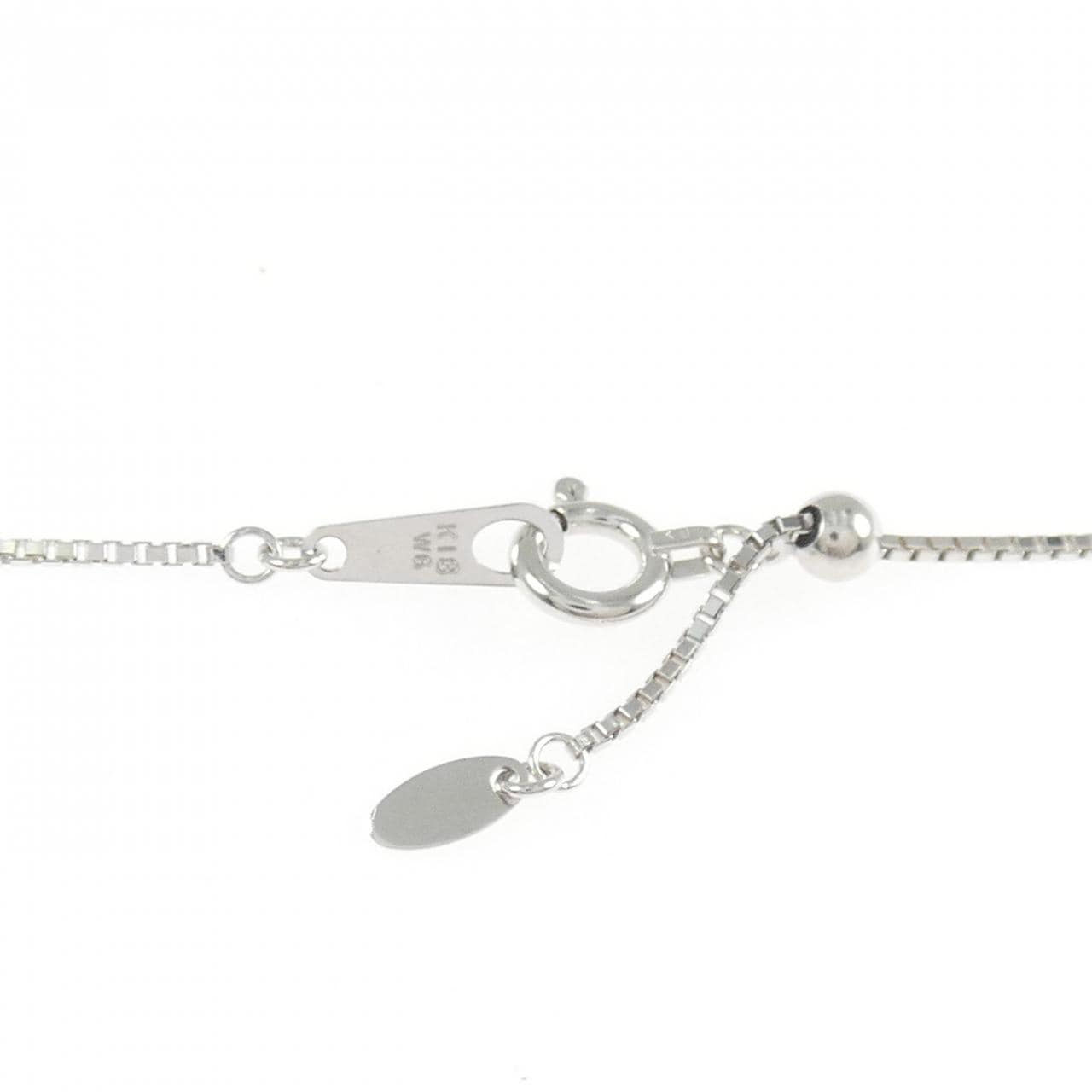 K18WG ヒスイ ネックレス 19.28CT