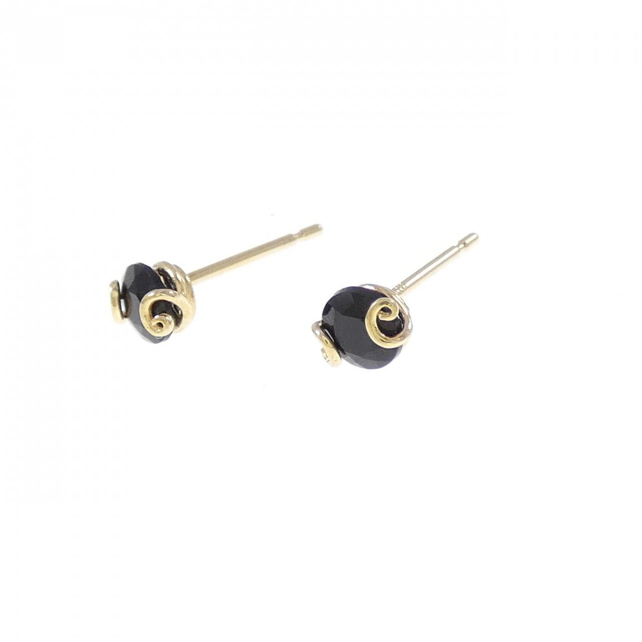 K18YG オニキス ピアス