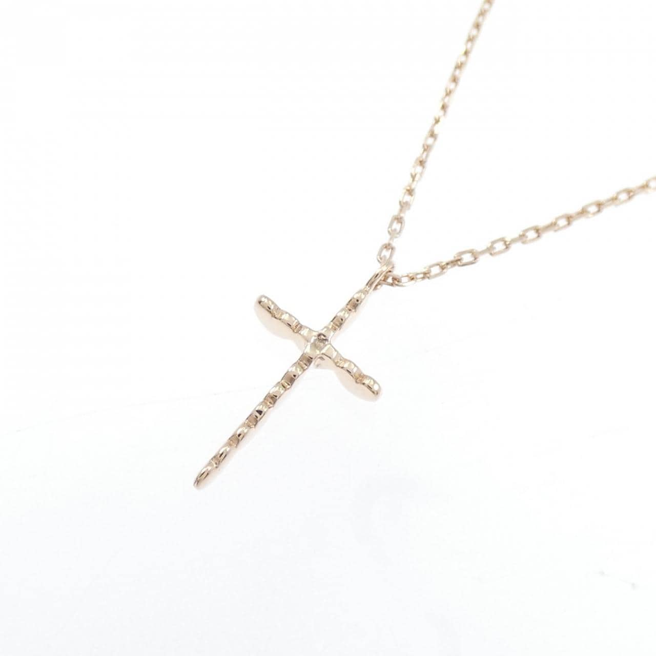 K10PG クロス ネックレス