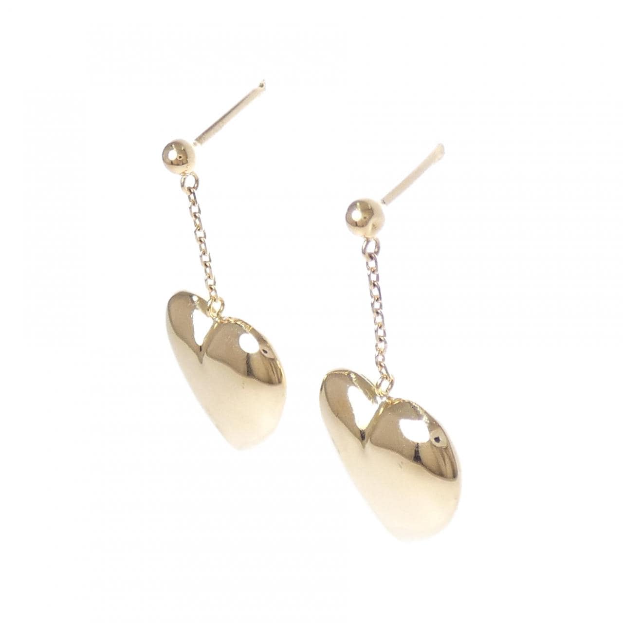 K18YG ハート ピアス