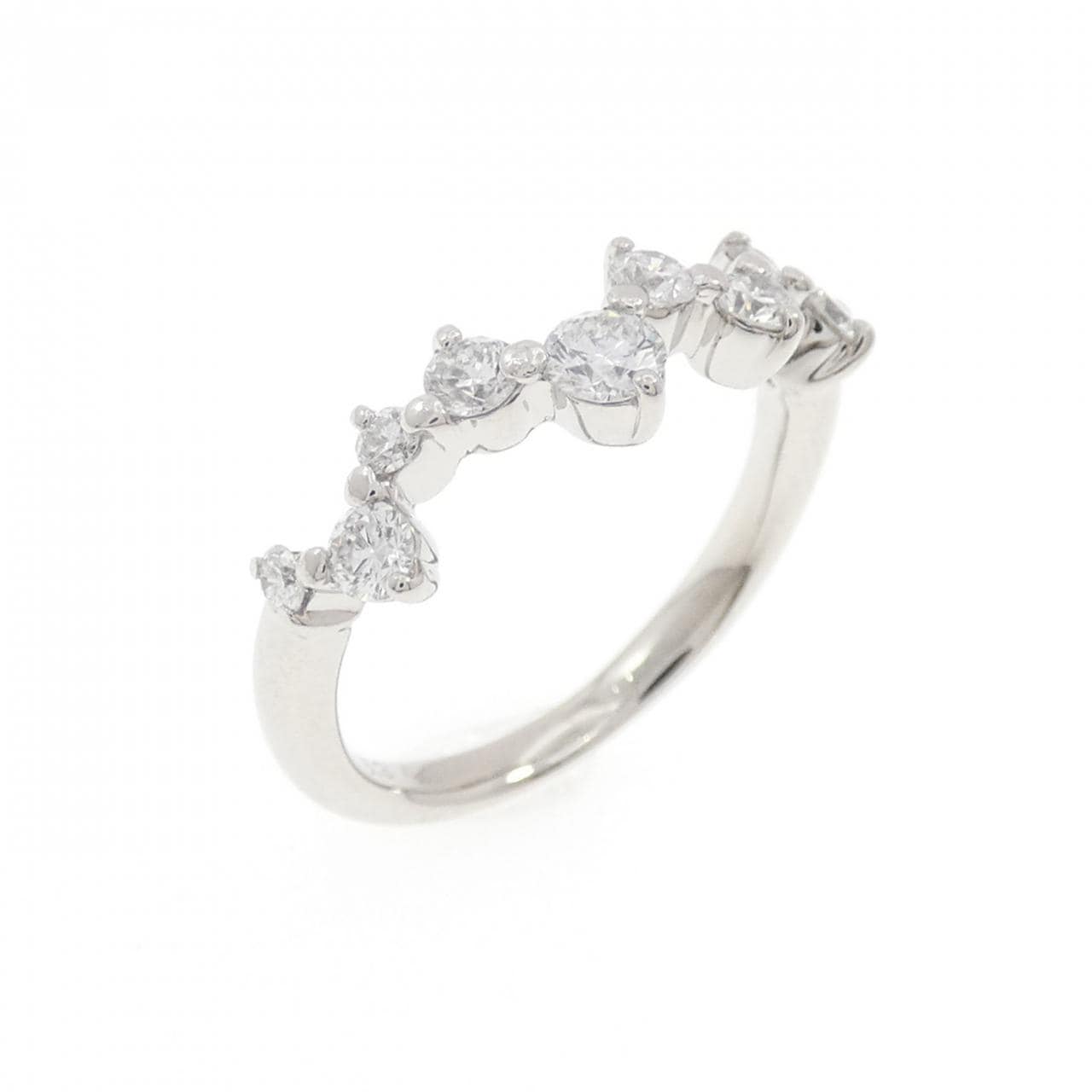 PT900 ダイヤモンド ピンキーリング 0.34CT