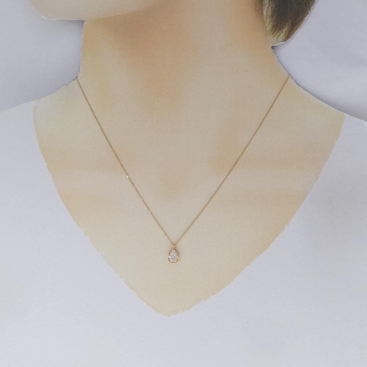 K18YG ダイヤモンド ネックレス 0.15CT