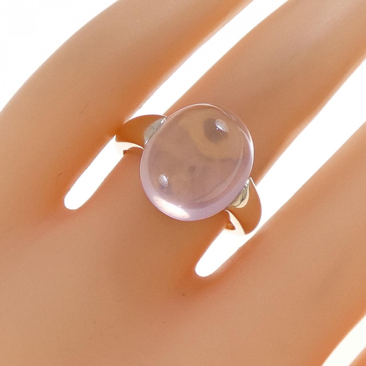 K18PG ローズクオーツ リング