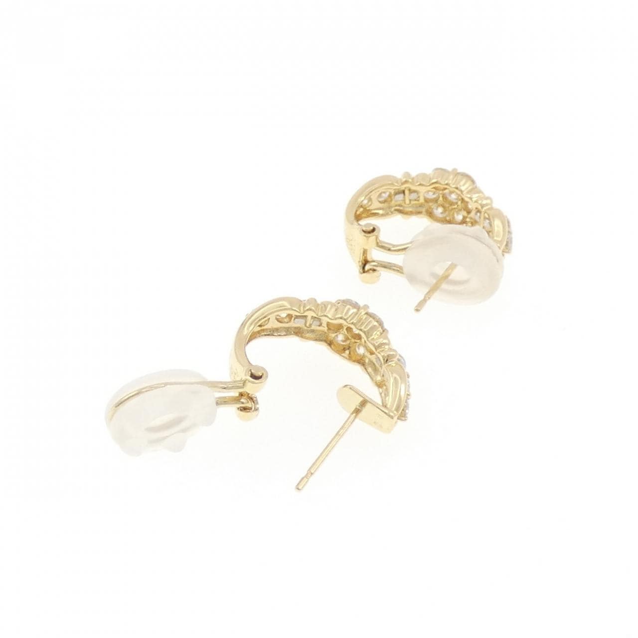 K18YG/PT900 ダイヤモンド ピアス 1.00CT