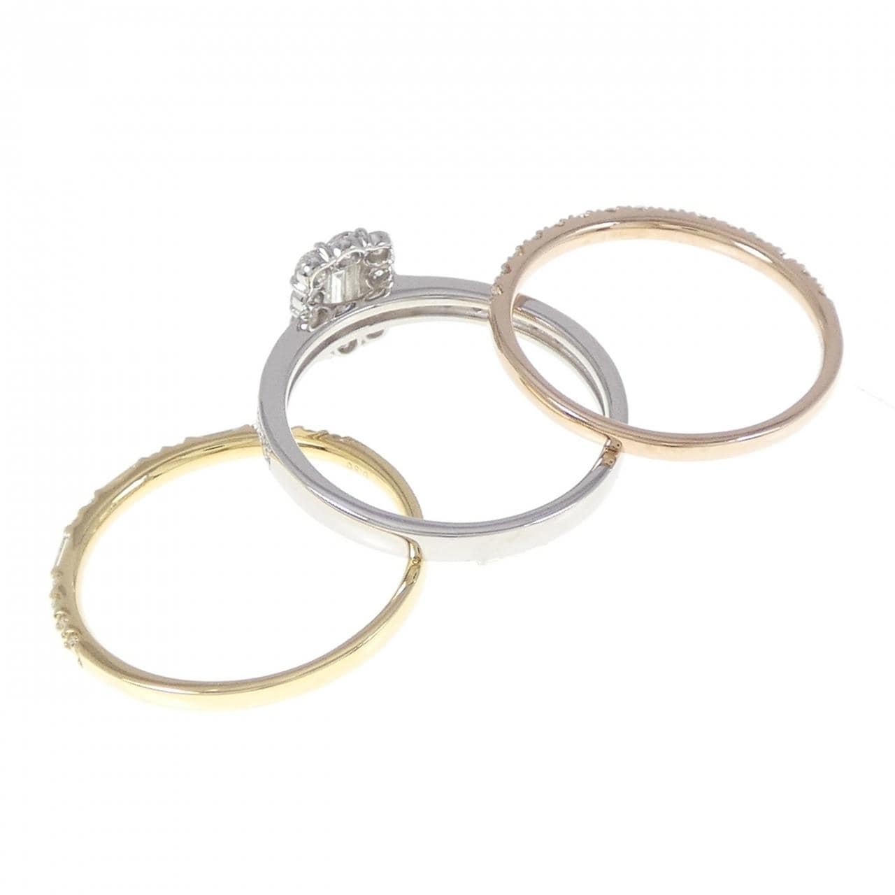 [BRAND NEW] PT900/K18YG/K18PG Diamond Ring 0.50CT