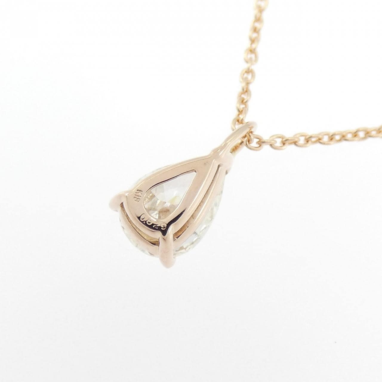 【リメイク】K18PG ダイヤモンド ネックレス 0.529CT J SI2 ペアシェイプ