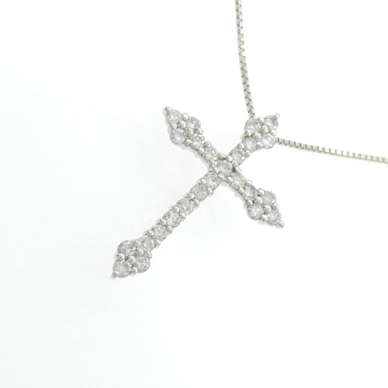 PT900/PT850 クロス ダイヤモンド ネックレス 0.50CT