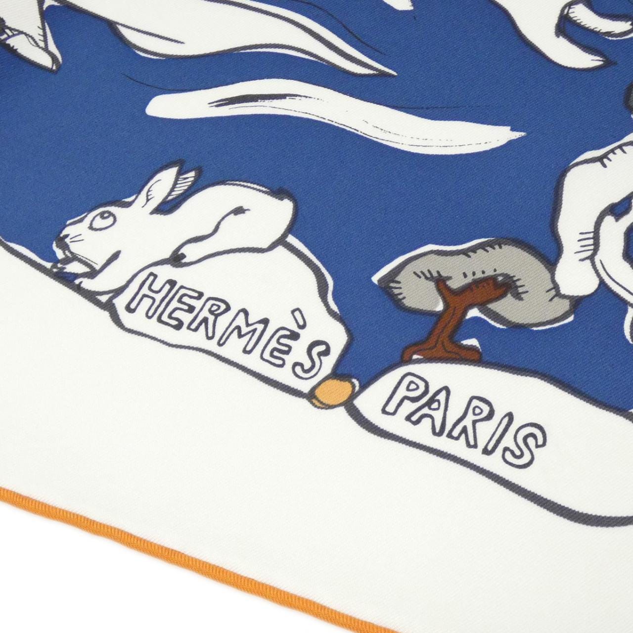エルメス MILLE ET UN LAPINS カレ 004007S スカーフ