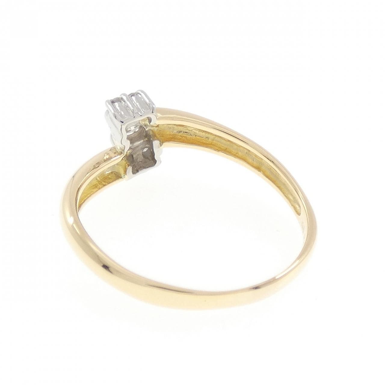 K18YG/PT900 ダイヤモンド リング 0.16CT