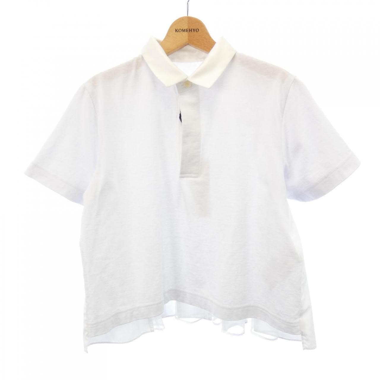 サカイ SACAI POPLIN POLO SHIRT 26-08700 ポロシャツ