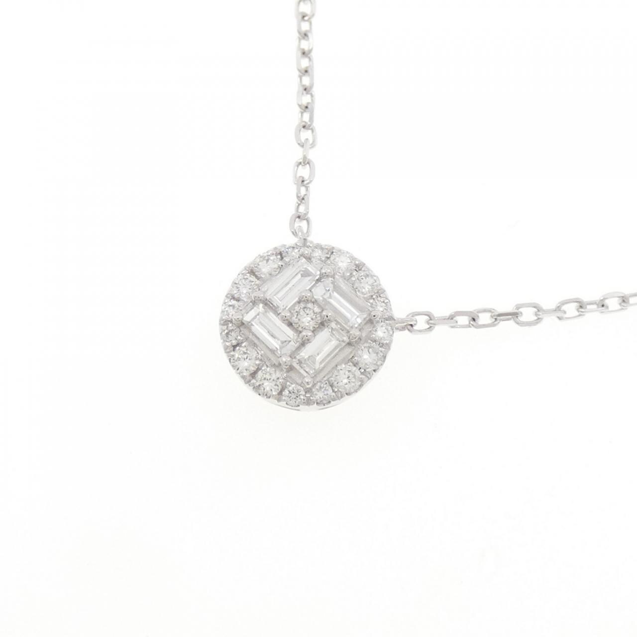K18WG ダイヤモンド ネックレス 0.35CT