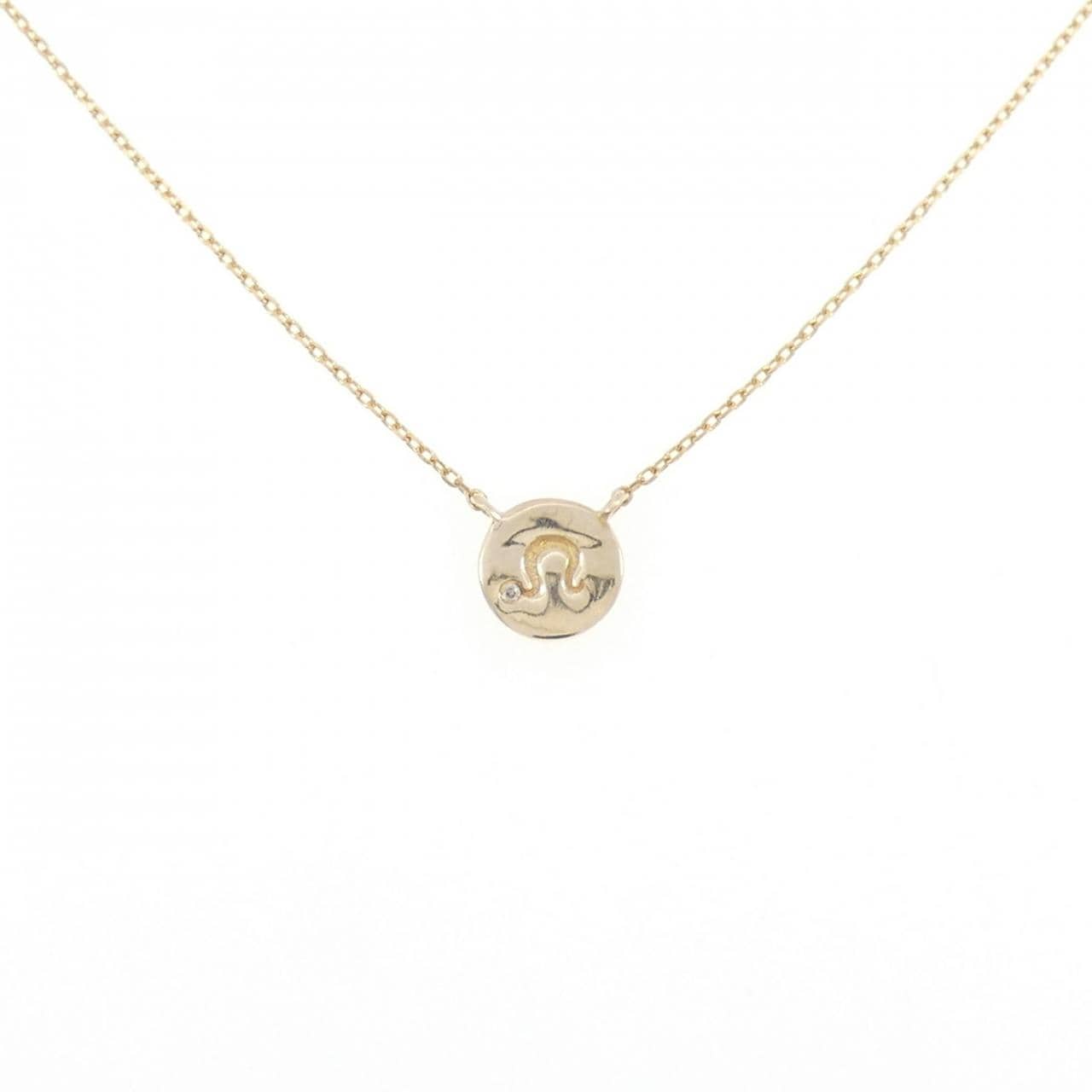 K10YG ダイヤモンド ネックレス 0.003CT