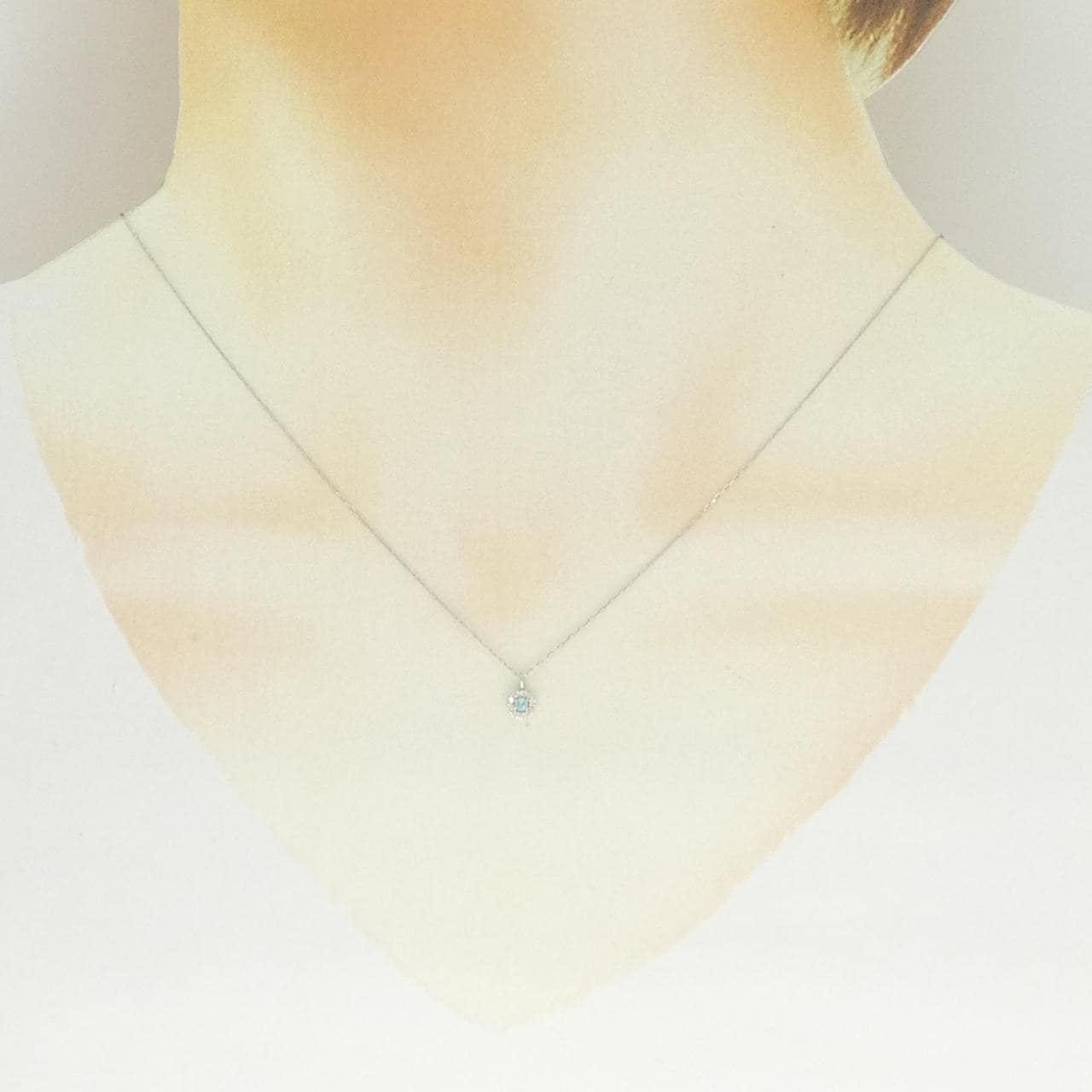PT950/PT900 トルマリン ネックレス 0.03CT