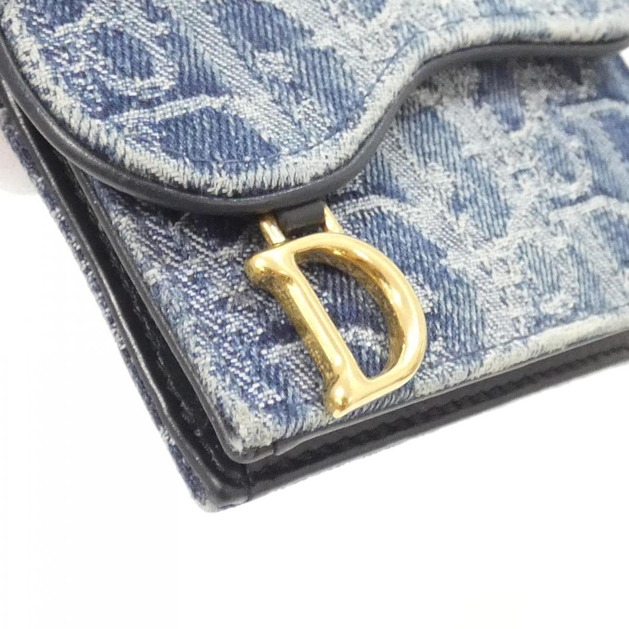 クリスチャンディオール DENIM DIOR OBLIQUE サドル ブルーム S5611CDCE カードケース