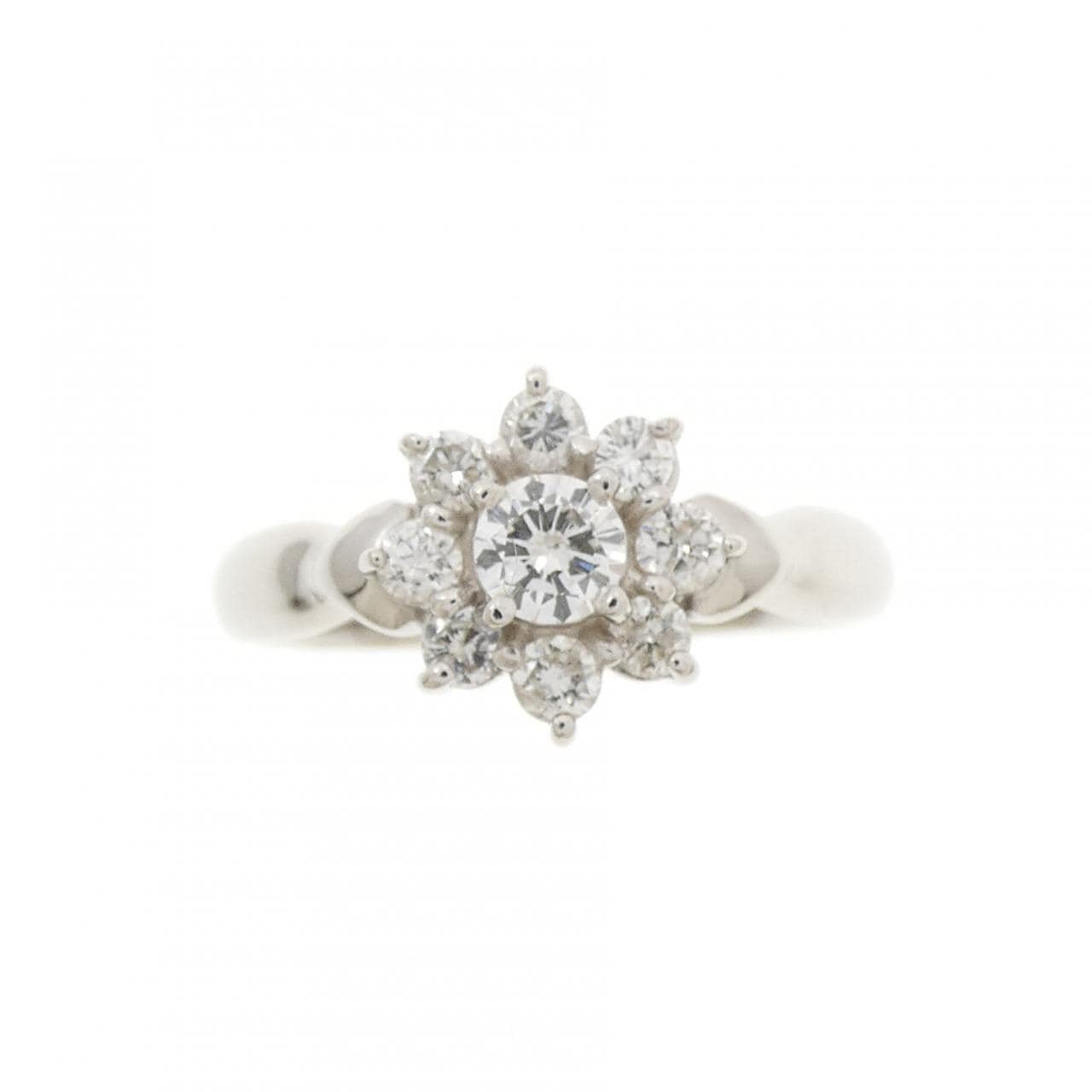 PT900 フラワー ダイヤモンド リング 0.50CT
