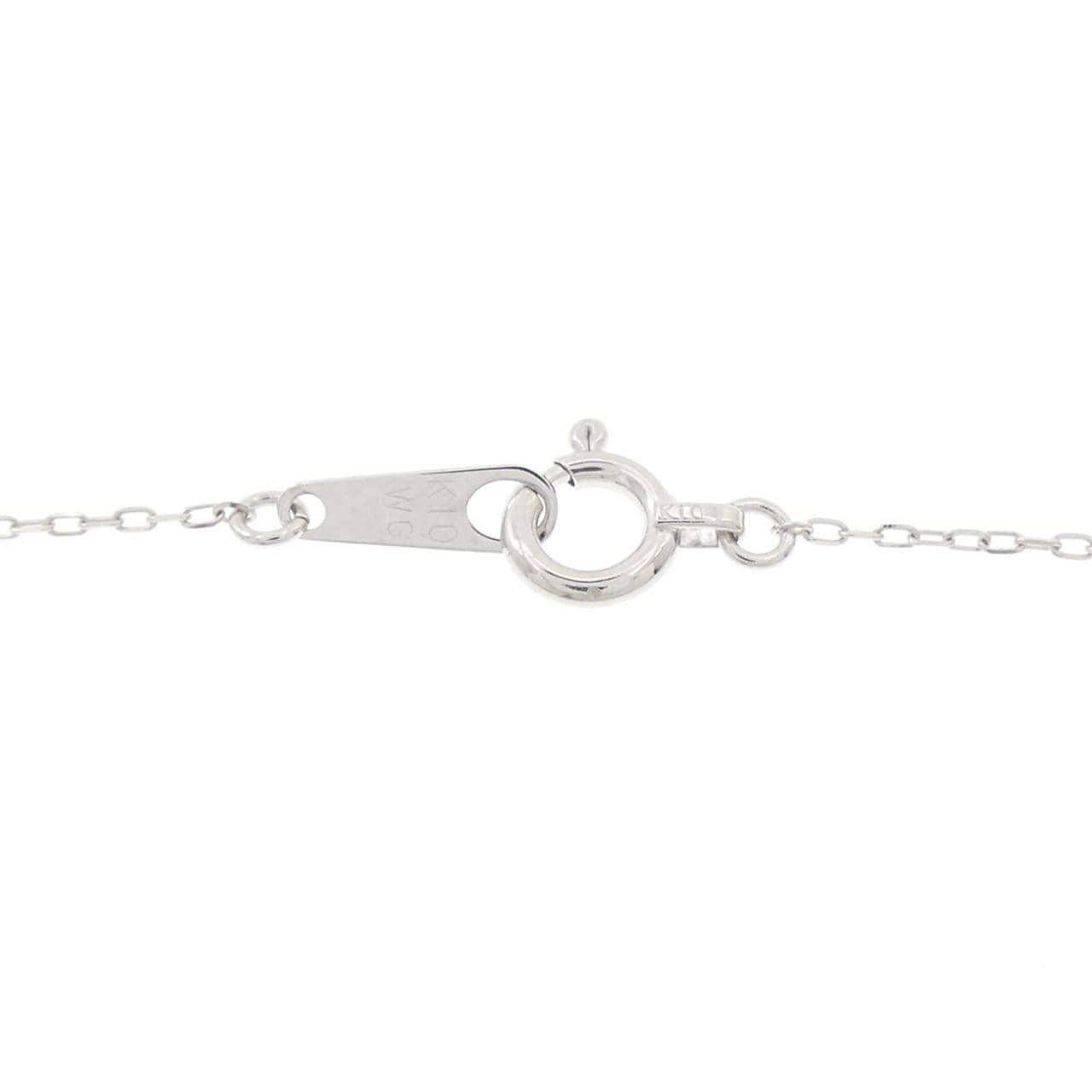 K10WG キャット ダイヤモンド ネックレス 0.03CT