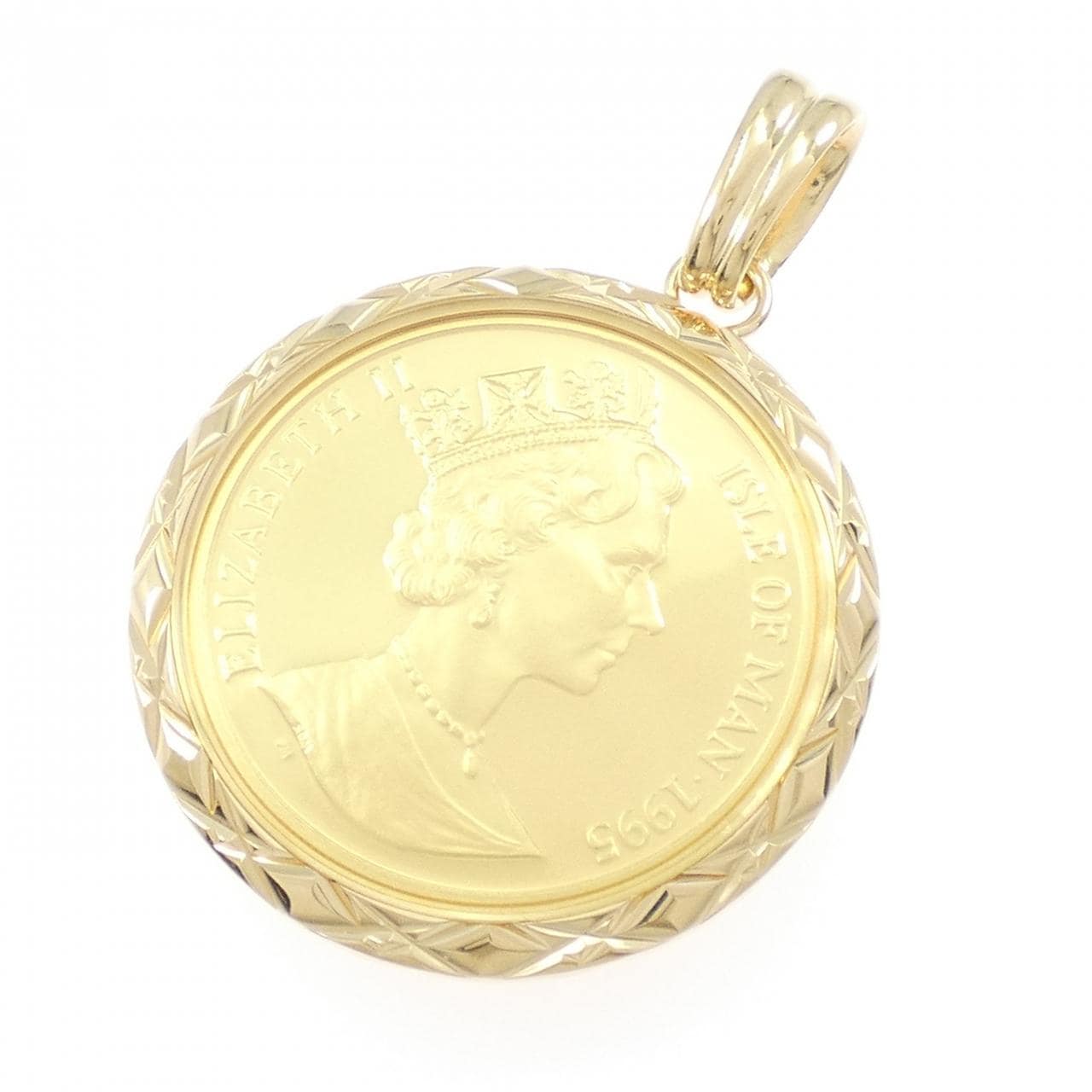 K18YG(枠) コイン ペンダント