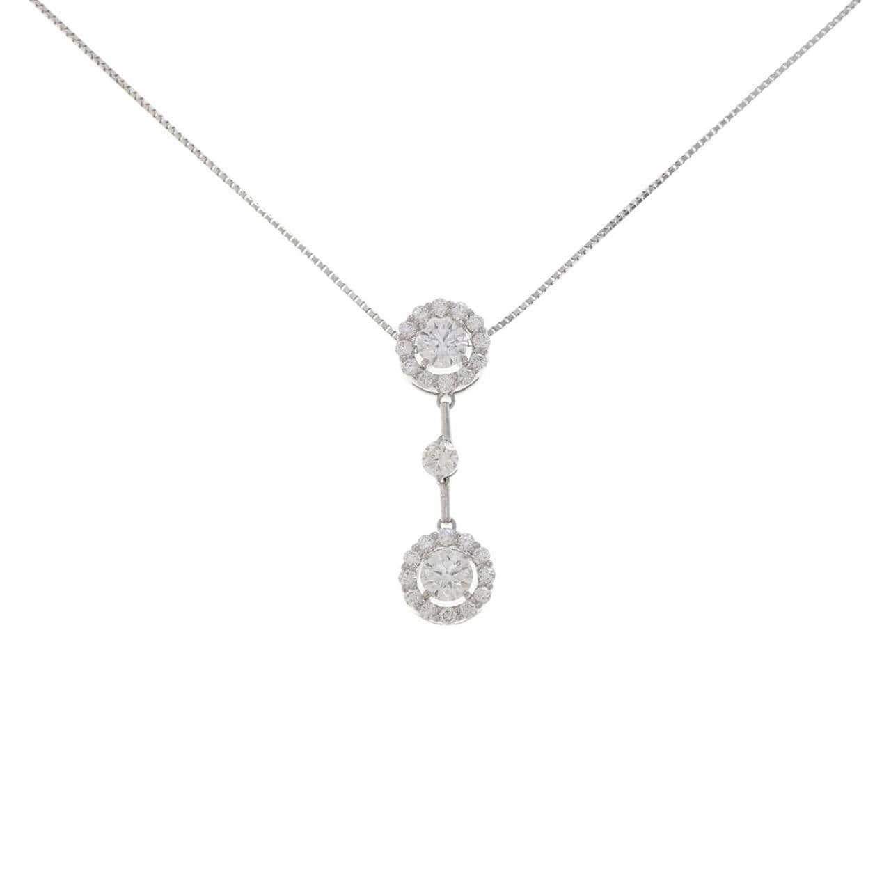 PT900/PT850 ダイヤモンド ネックレス 0.630CT E-F VVS2-VS1 3EX-EXT