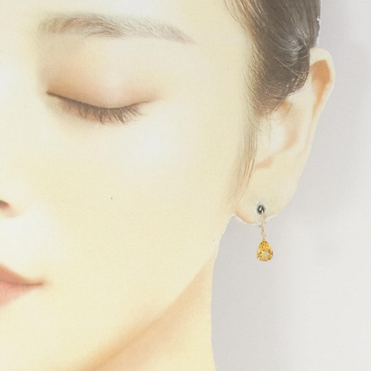K18YG シトリン ピアス
