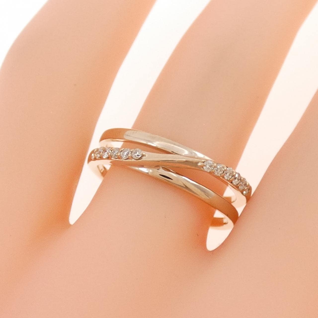 K18PG ダイヤモンド リング 0.13CT