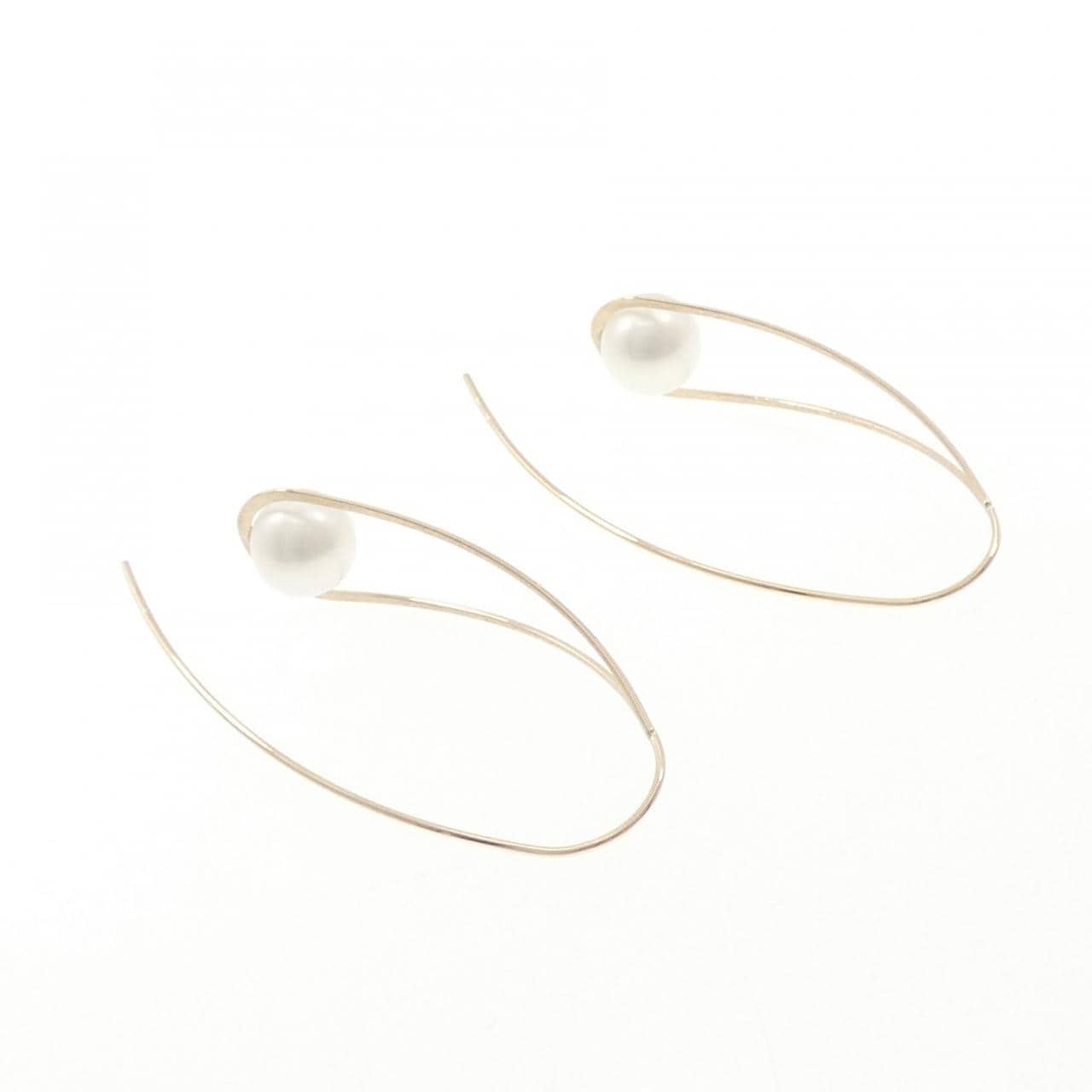 アガット 淡水パール ピアス 8mm