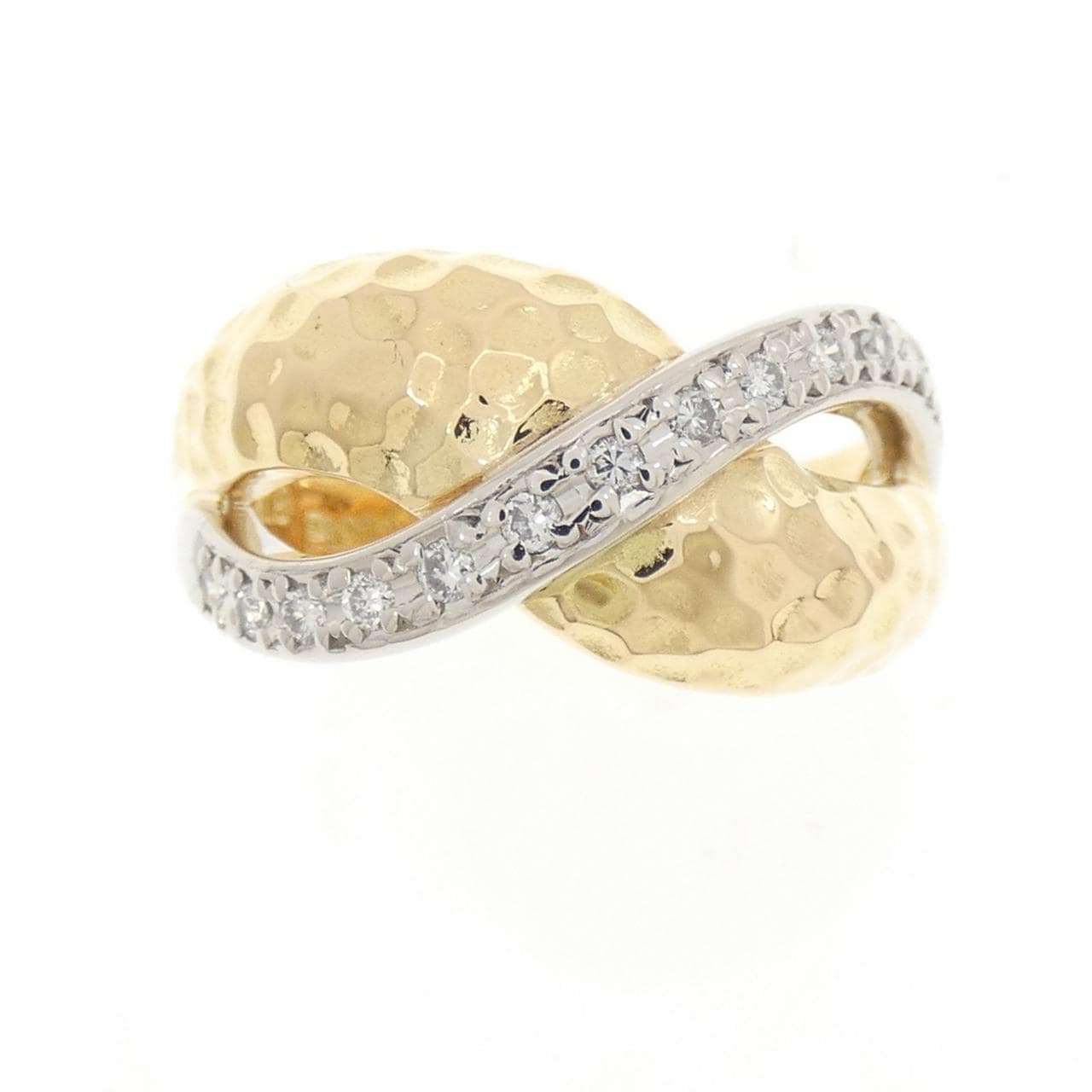 K18YG/PT900 ダイヤモンド リング 0.16CT
