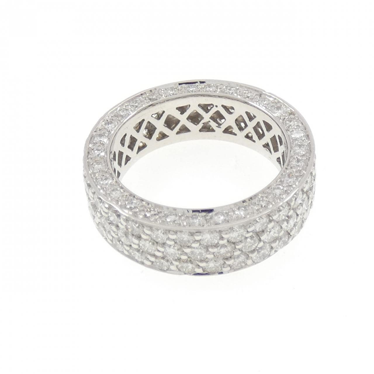 750WG フルエタニティ ダイヤモンド リング 2.42CT